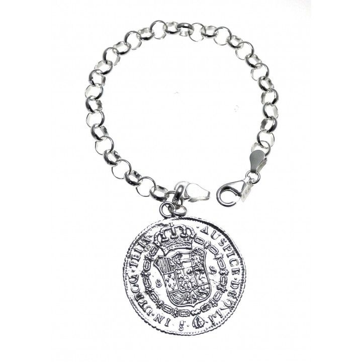 Pulsera lisa moneda