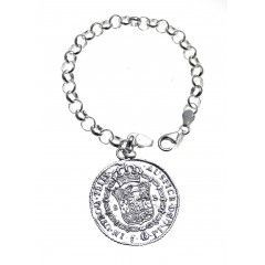 Pulsera lisa moneda