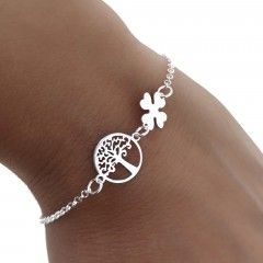 Pulsera árbol y trébol