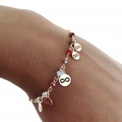Pulsera chapada discos infinitos