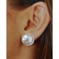 Pendiente perla 18mm
