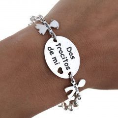 Pulsera personalizada " dos trocitos de mi "