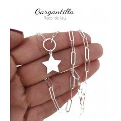 Gargantilla forzada alargada estrella