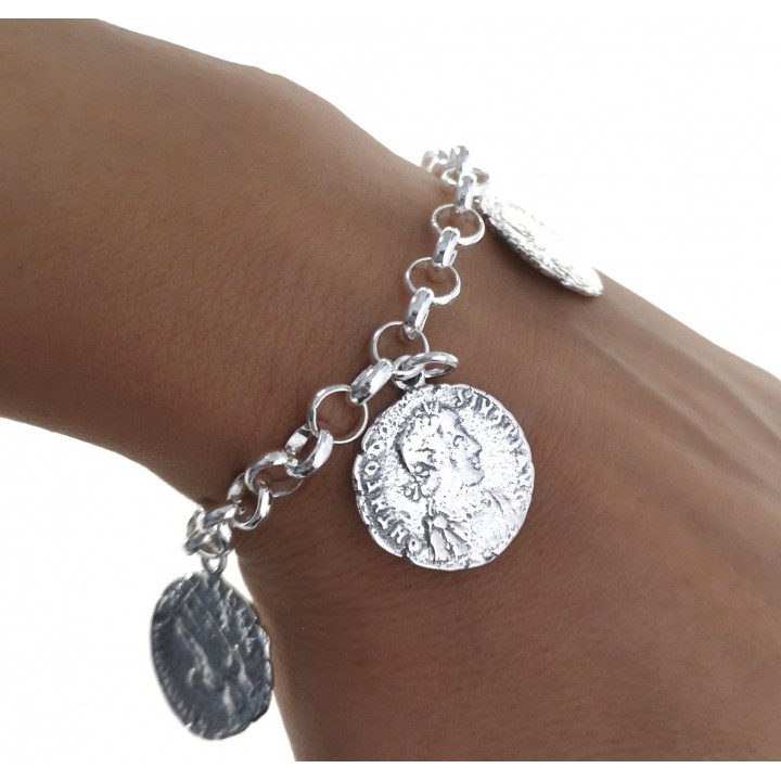 Pulsera lisa moneda