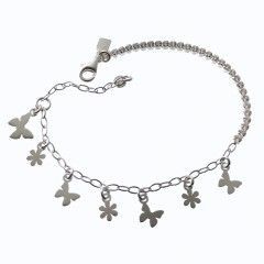 Pulsera infantil circonitas motivos colgando 