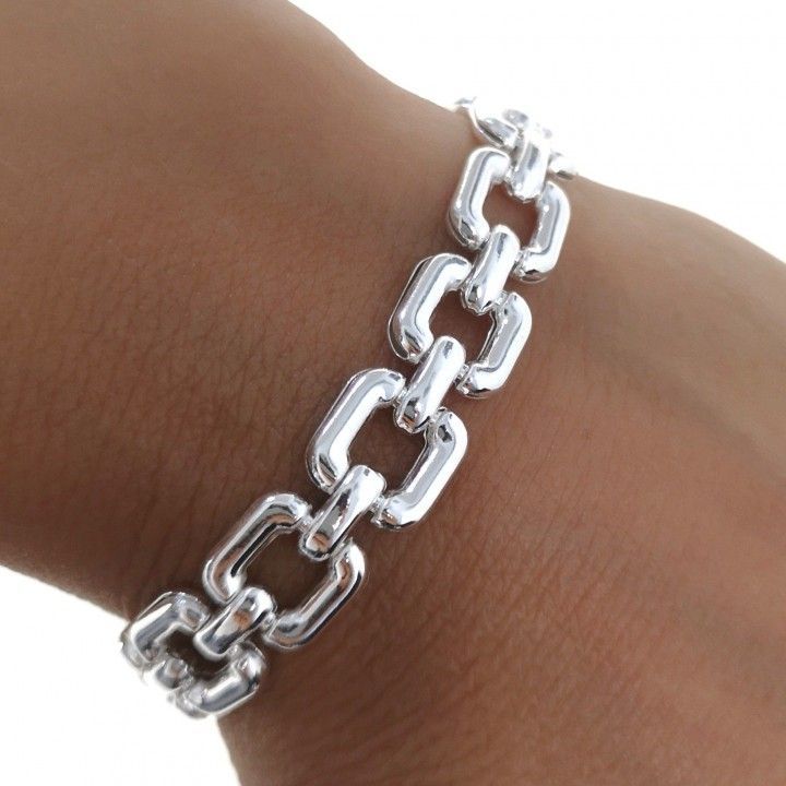 Pulsera estampada cuadros 