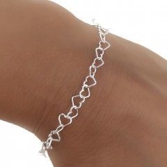 Pulsera corazones continuados