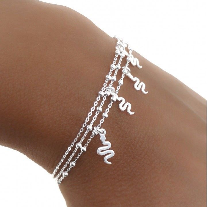 Pulsera serpientes colgando 