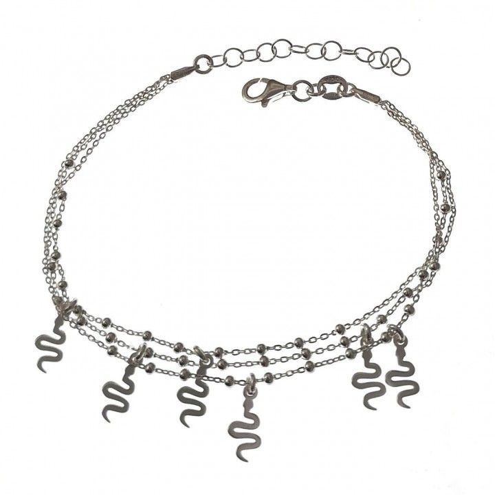 Pulsera serpientes colgando 