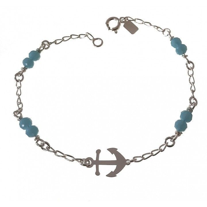 Pulsera ancla piedras 