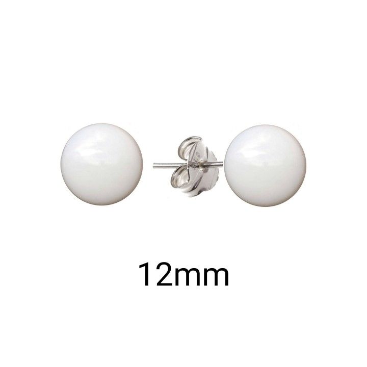 Pendiente perla color negra 12 mm