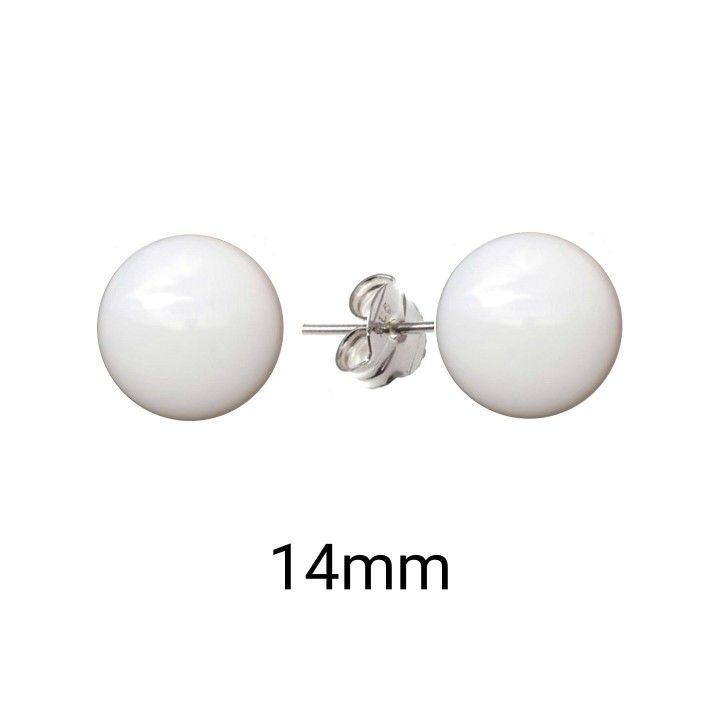 Pendiente perla color negra 14 mm
