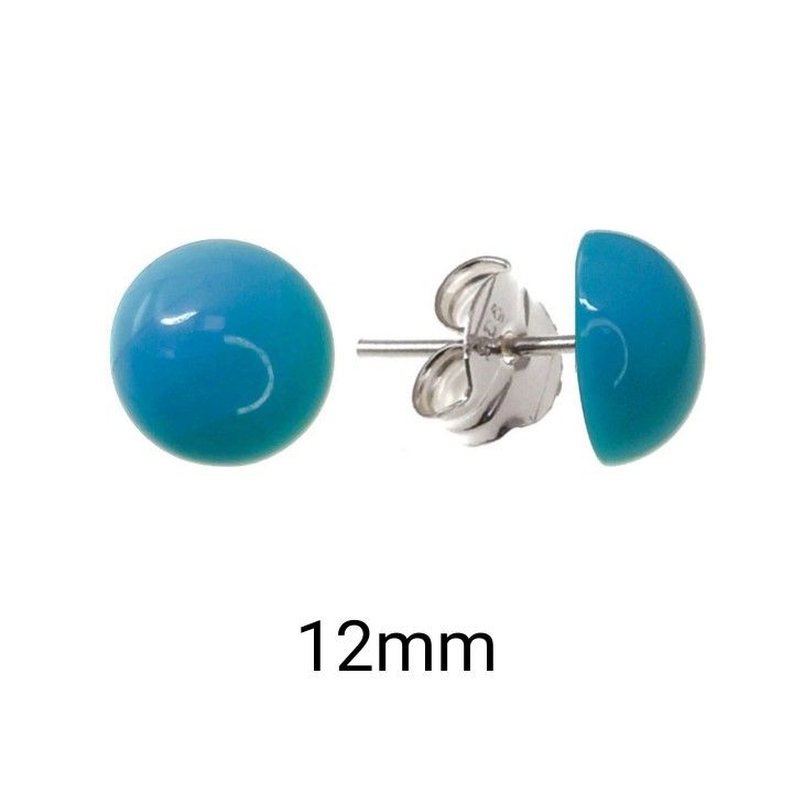 Pendiente perla color 12mm 