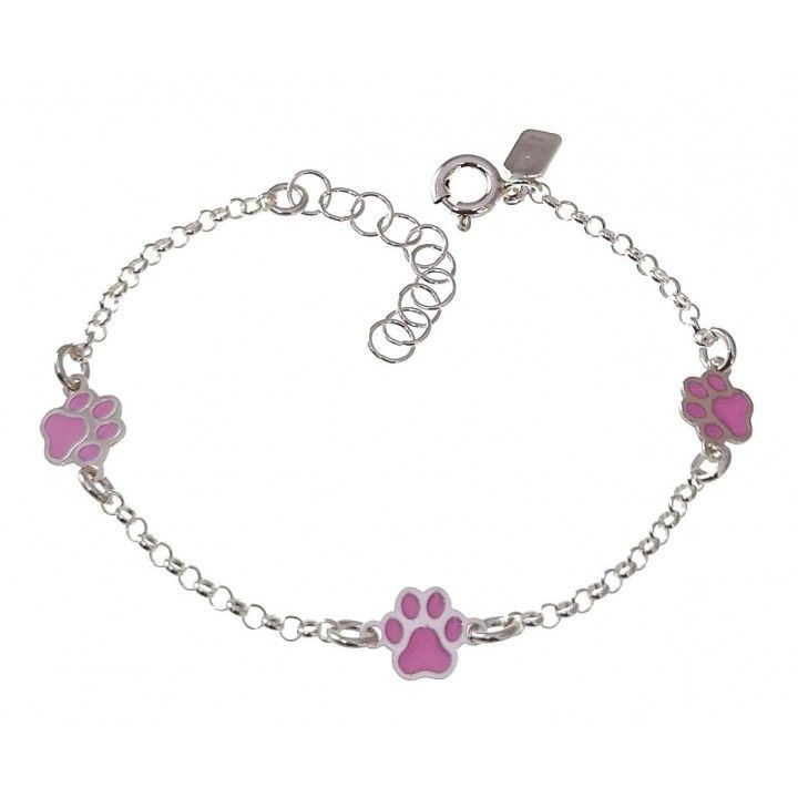 Pulsera infantil huellas esmalte 