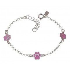 Pulsera infantil huellas esmalte 