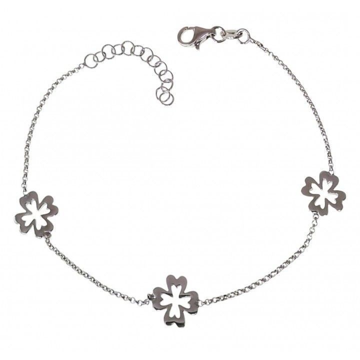Pulsera rodio trébol