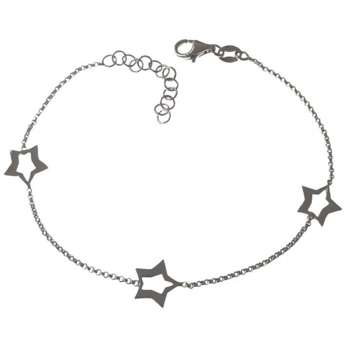 Pulsera rodio estrellas