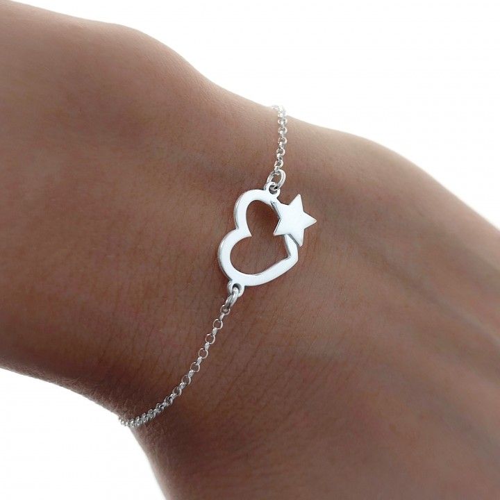 Pulsera corazón estrella