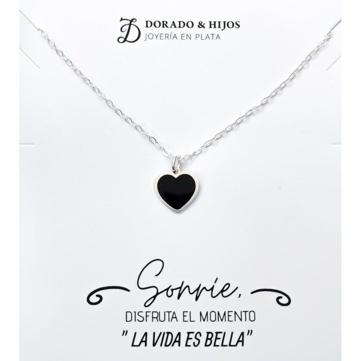 Gargantilla corazón negro