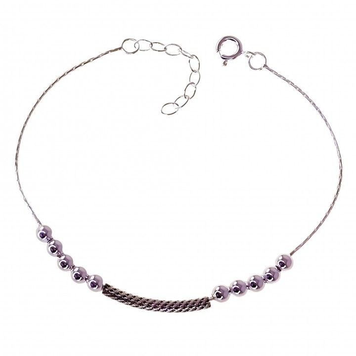 Pulsera bolas oxidada