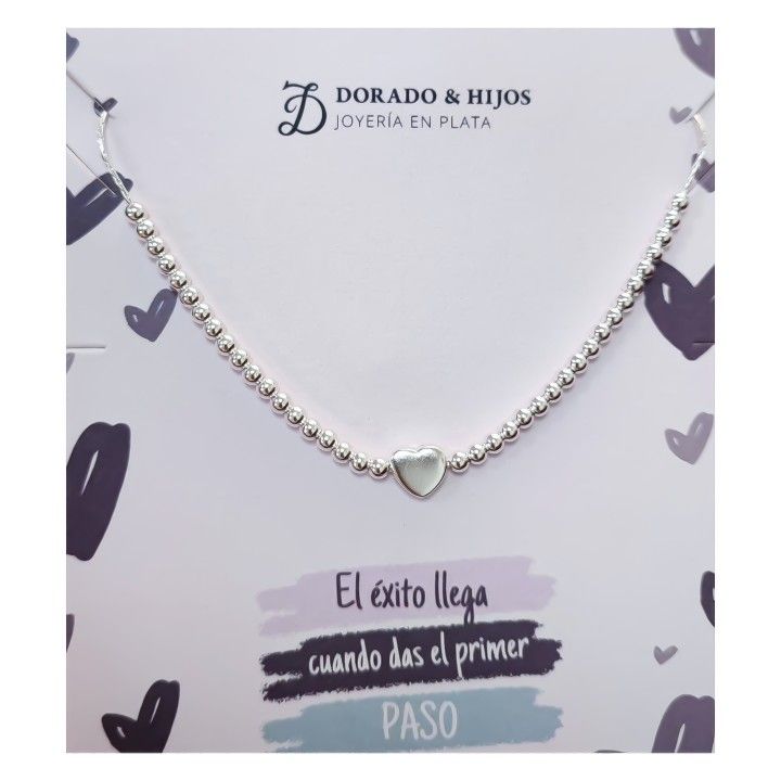 Gargantilla bolas corazón
