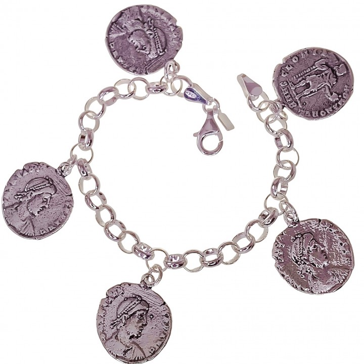 Pulsera lisa moneda