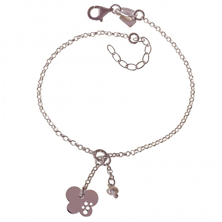 Pulsera rolo mariposa perla