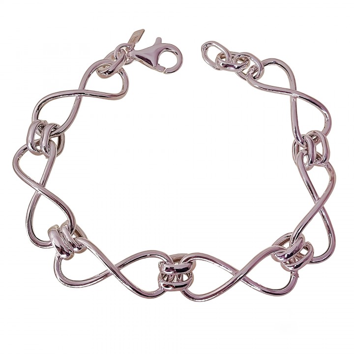 Pulsera infinitos asas huecas