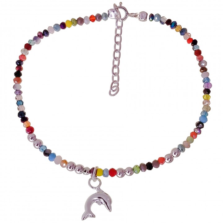 Pulsera piedra color delfín