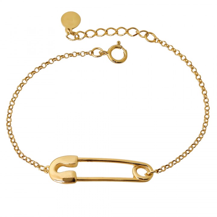 Pulsera chapada imperdible
