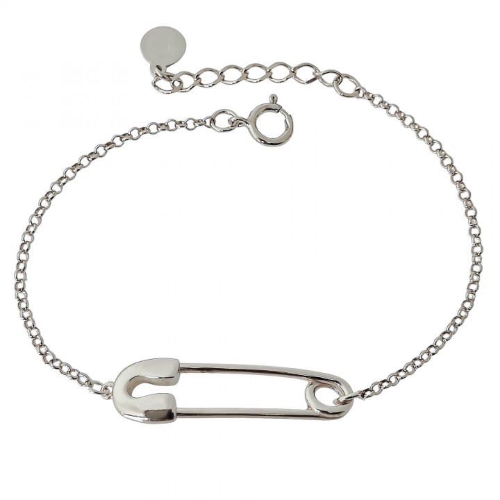 Pulsera rodio imperdible