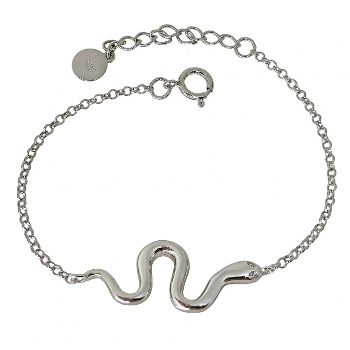 Pulsera rodio serpiente