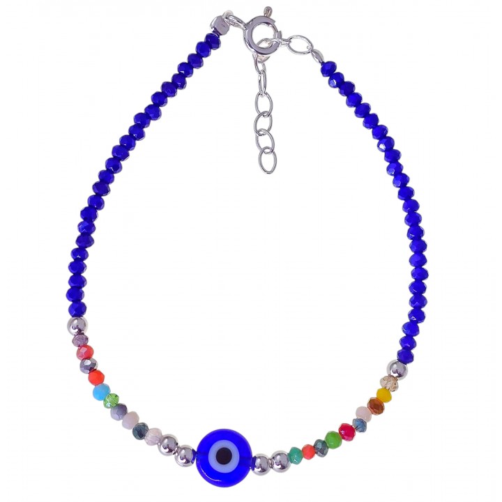 Pulsera ojo turco piedra color