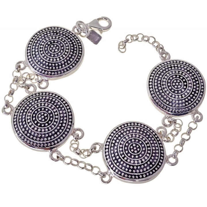 Pulsera oxidada círculos...
