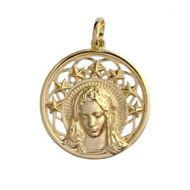 Medalla chapada Virgen niña