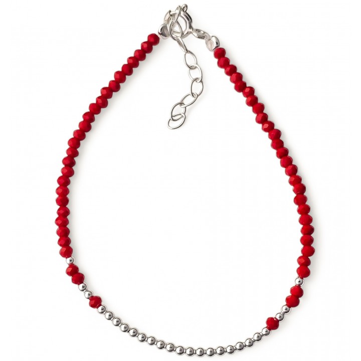 Pulsera piedra color bolas