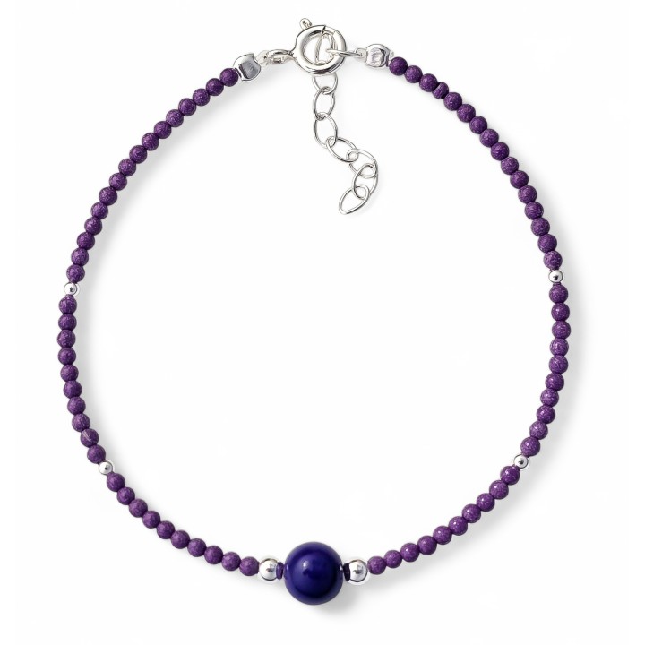 Pulsera piedra color bolas