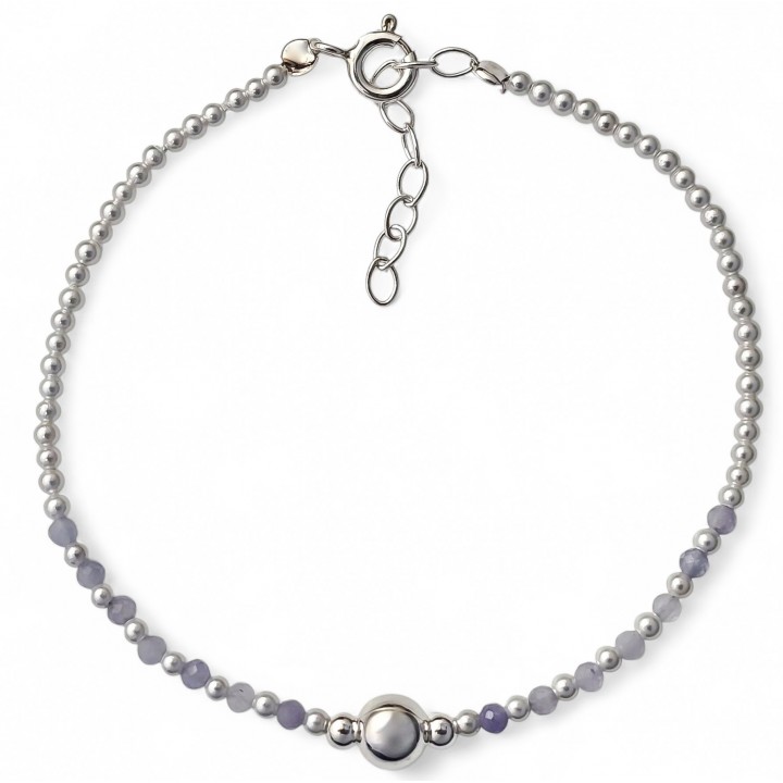 Pulsera piedra color perla...