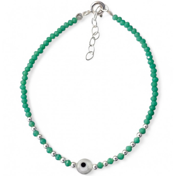 Pulsera piedra color ojo turco