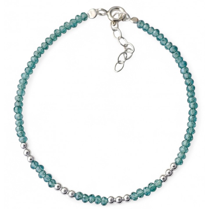 Pulsera piedra color bolas