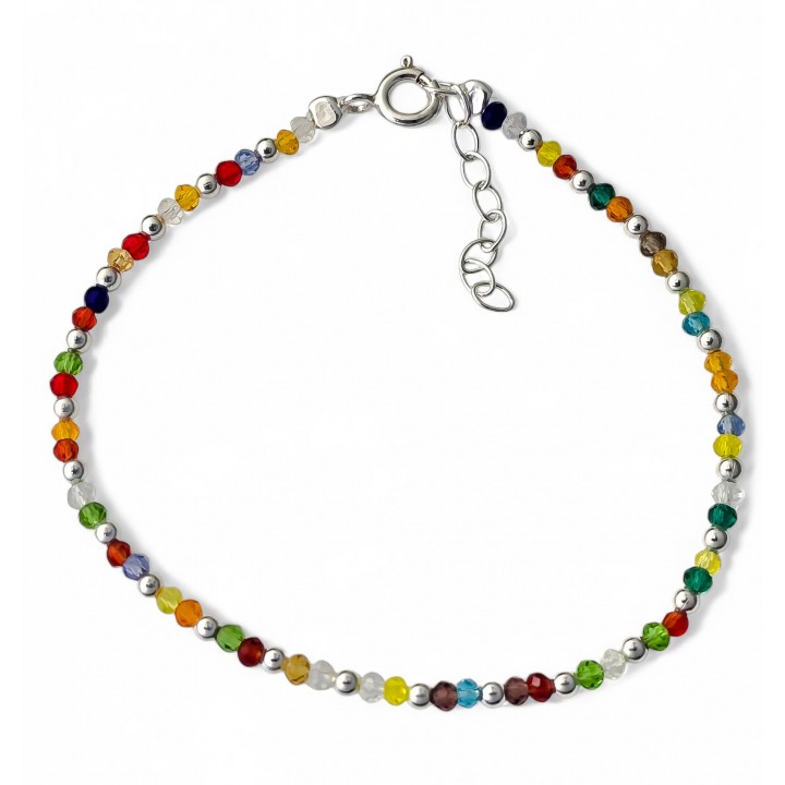Pulsera piedra color bolas
