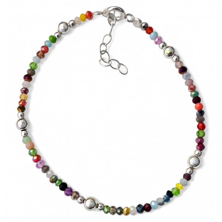 Pulsera piedra color bolas