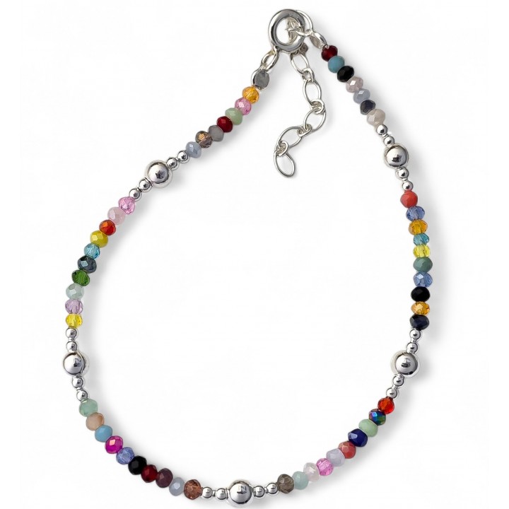 Pulsera piedra color bolas
