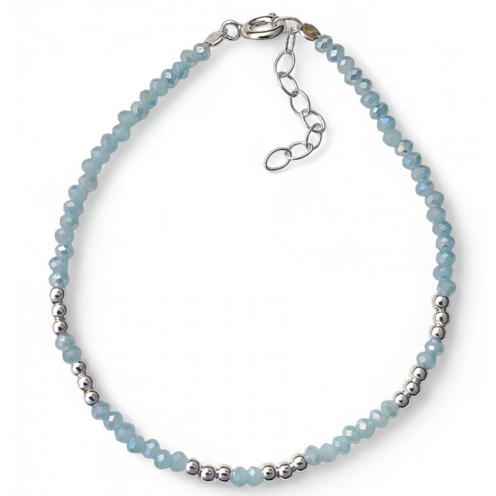 Pulsera piedra color bolas