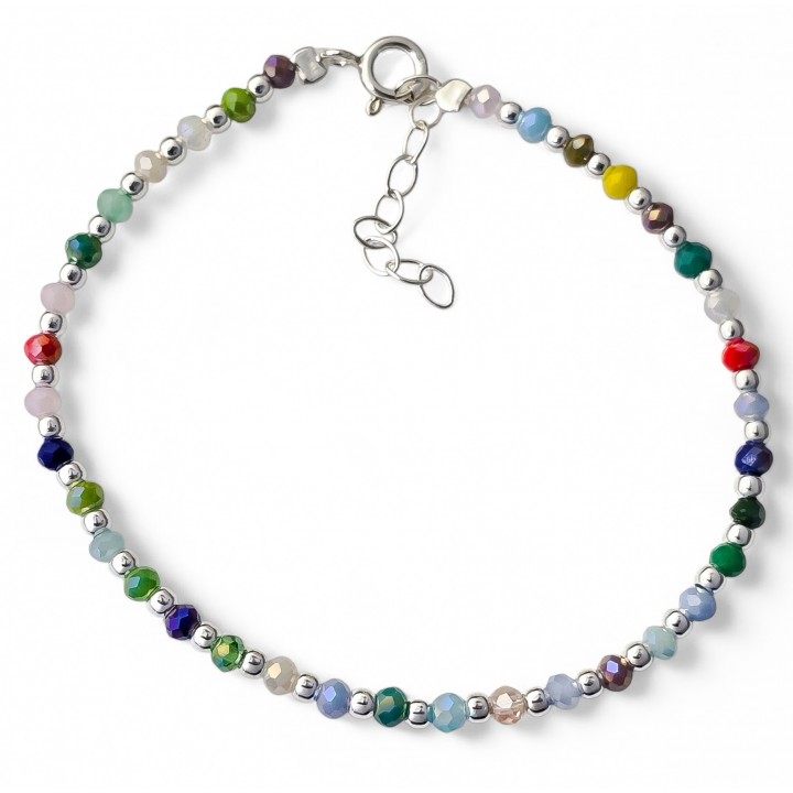 Pulsera piedra color bolas