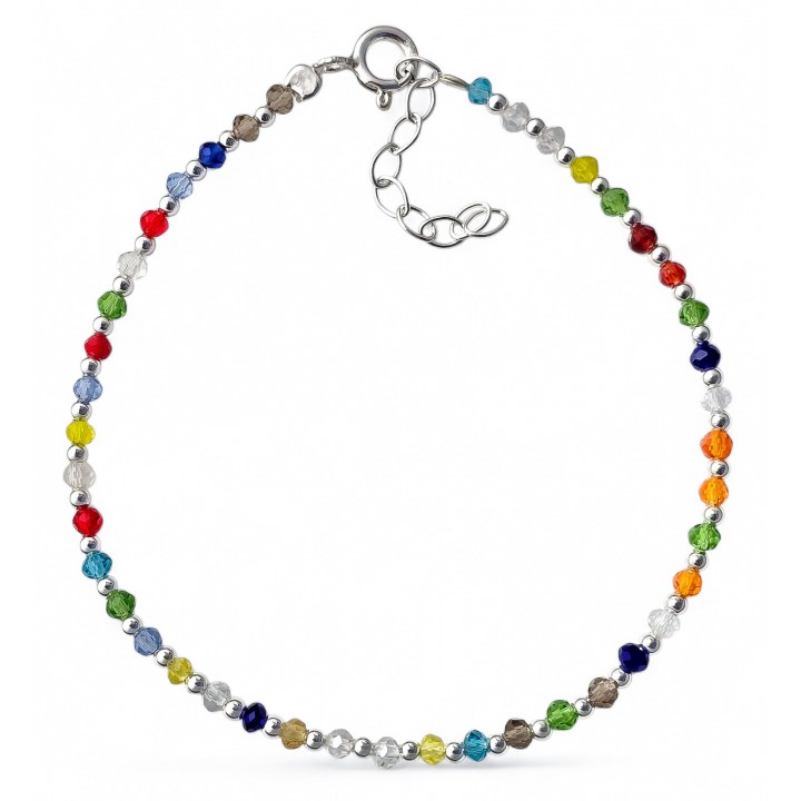 Pulsera piedra color bolas