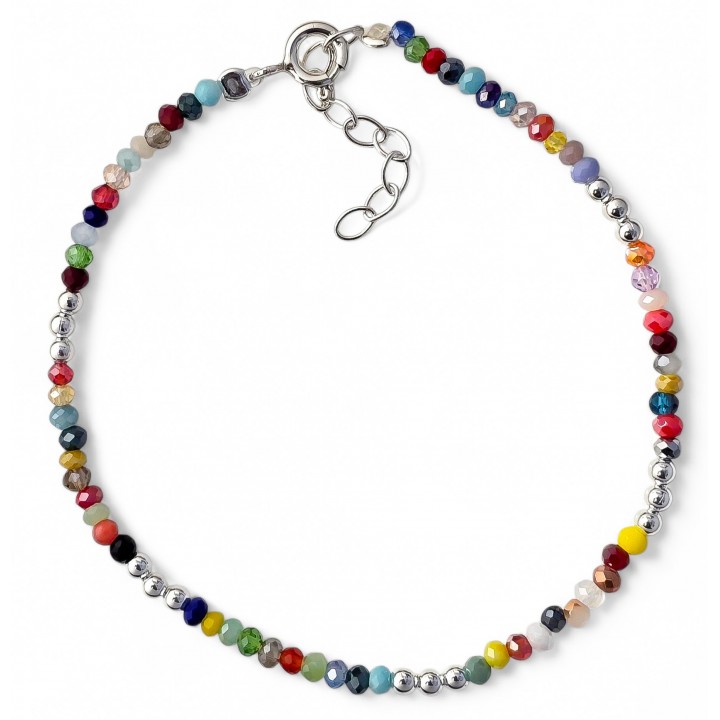 Pulsera piedra color bolas