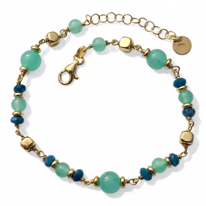 Pulsera chapada piedra natural