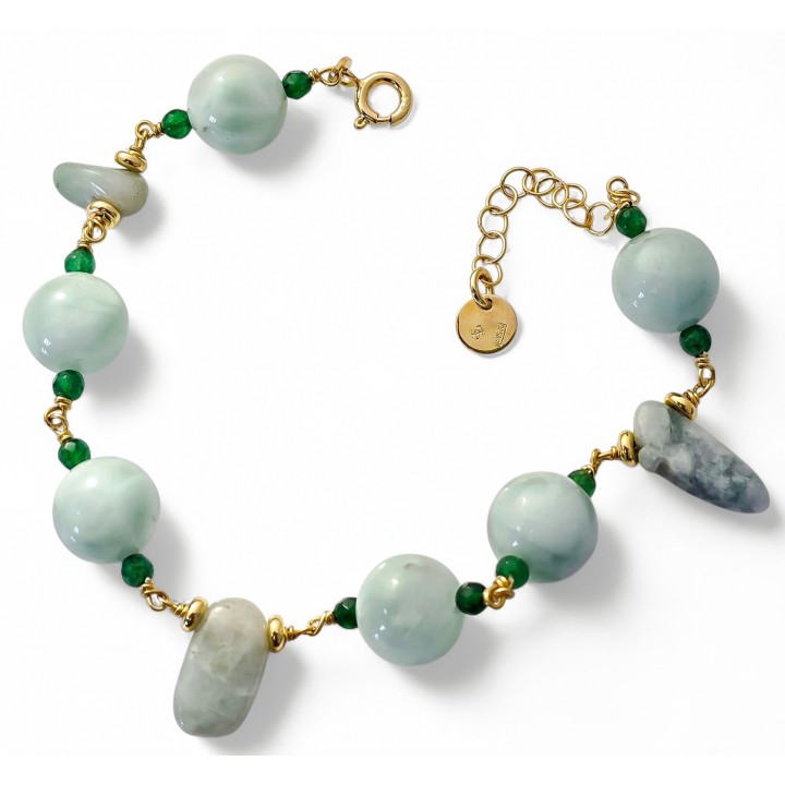 Pulsera chapada piedra natural