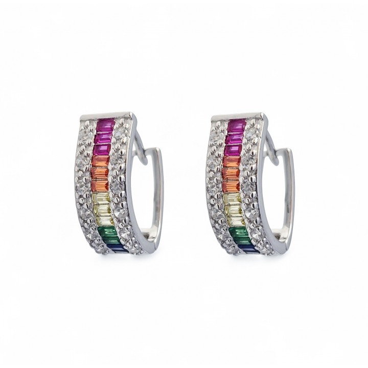 Aro circonitas color rodio